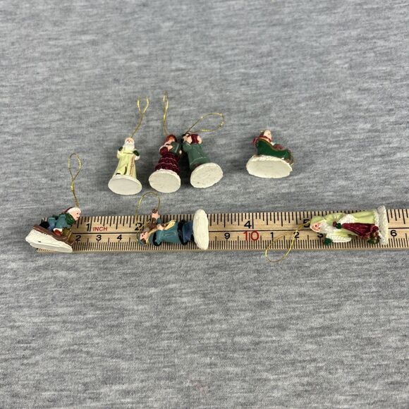 Vtg Miniature Victorian Style Christmas Ornaments Set Of 7 Santa/Carolers READ - Picture 5 of 6